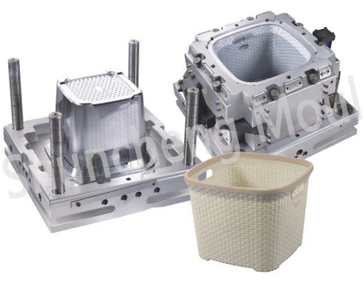 Rattan Laundry Basket Injection Mould 3