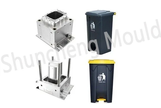 Large Public Trash Can Plastic Mold 3