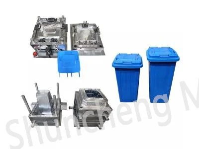 Large Public Trash Can Plastic Mold 7